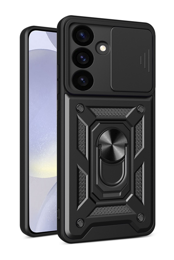 Zadní ultra odolný kryt TopQ Armor Lens na mobil Samsung S24 Plus černý