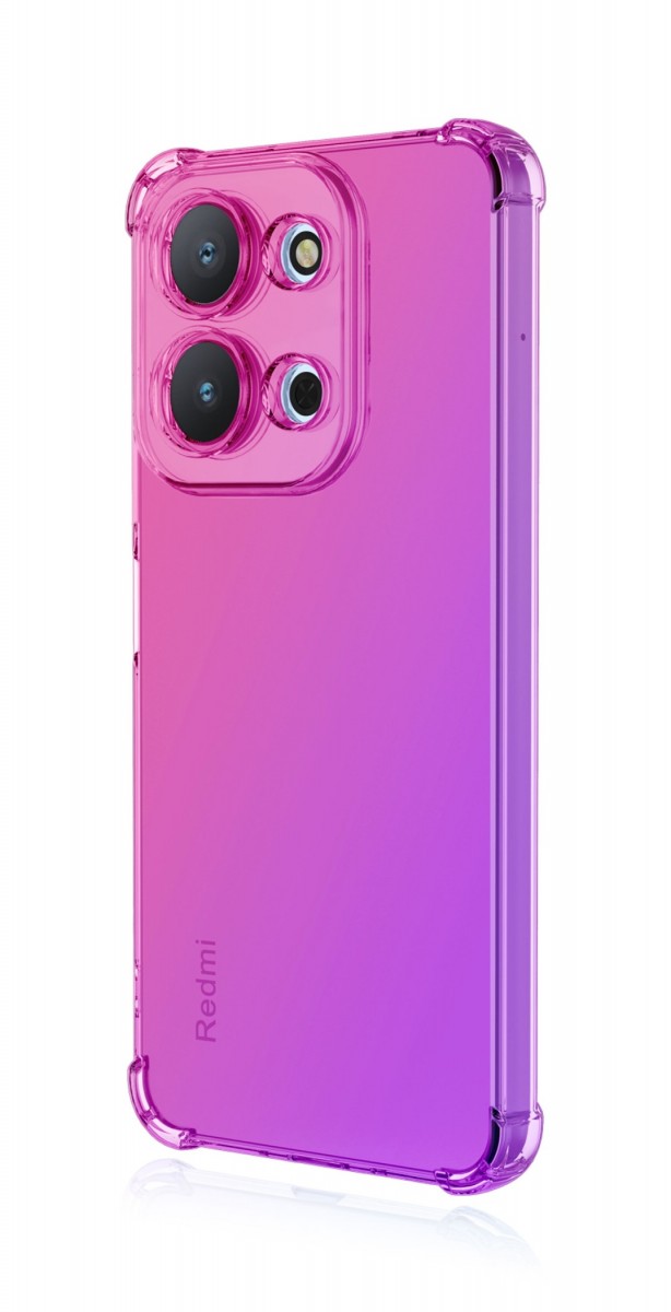 Zadní kryt TopQ na mobil Xiaomi Redmi 15C Shock duhový růžovo-fialový
