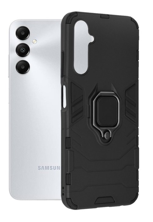 Ultra odolný zadní kryt TopQ na Samsung A05s černý s prstenem