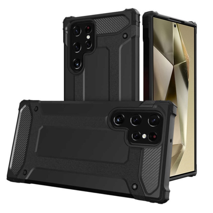 Zadní kryt TopQ na mobil Samsung S24 Ultra Panzer černý