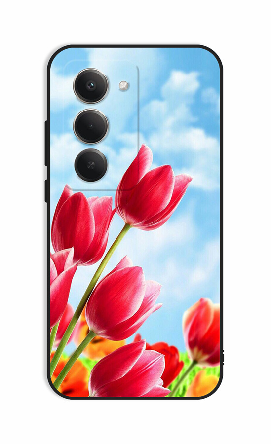 Zadní kryt TopQ DARK na mobil Xiaomi Redmi 15 Tulips
