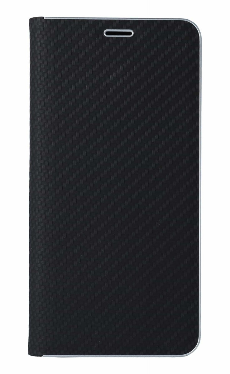 Knížkové pouzdro TopQ Luna Carbon Book na mobil Xiaomi Redmi 15 černé