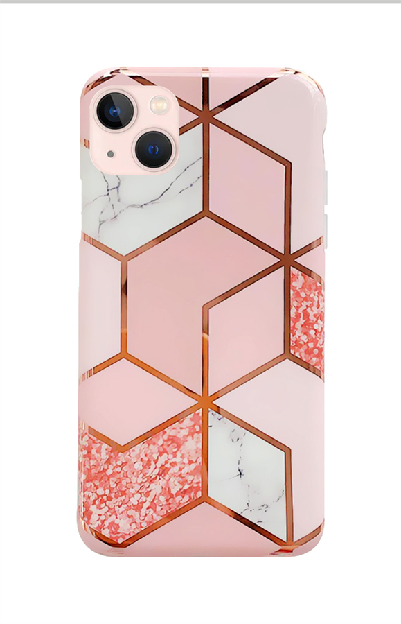 Zadní kryt TopQ na mobil iPhone 13 Marble Pink