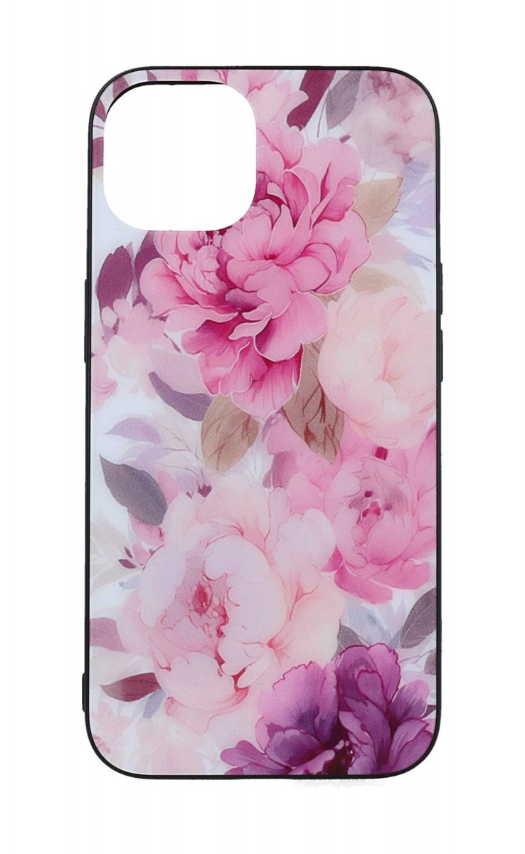 Zadní kryt TopQ Flexible na mobil iPhone 14 Pink Flowers