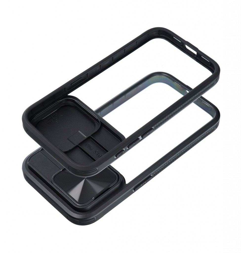 Zadní pevný kryt TopQ SLIDER na mobil iPhone 16 Pro Max průhledný