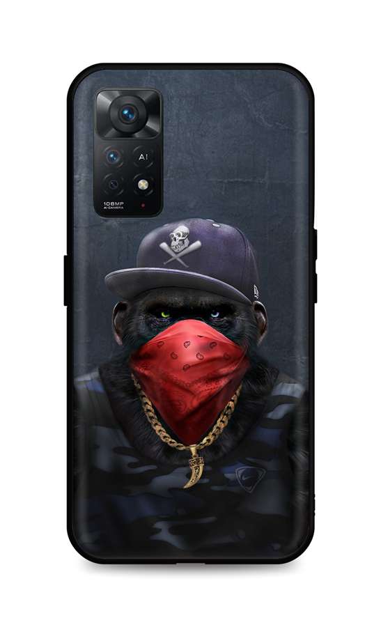 Zadní silikonový kryt TopQ DARK na mobil Xiaomi Redmi Note 11 Pro Monkey Gangster