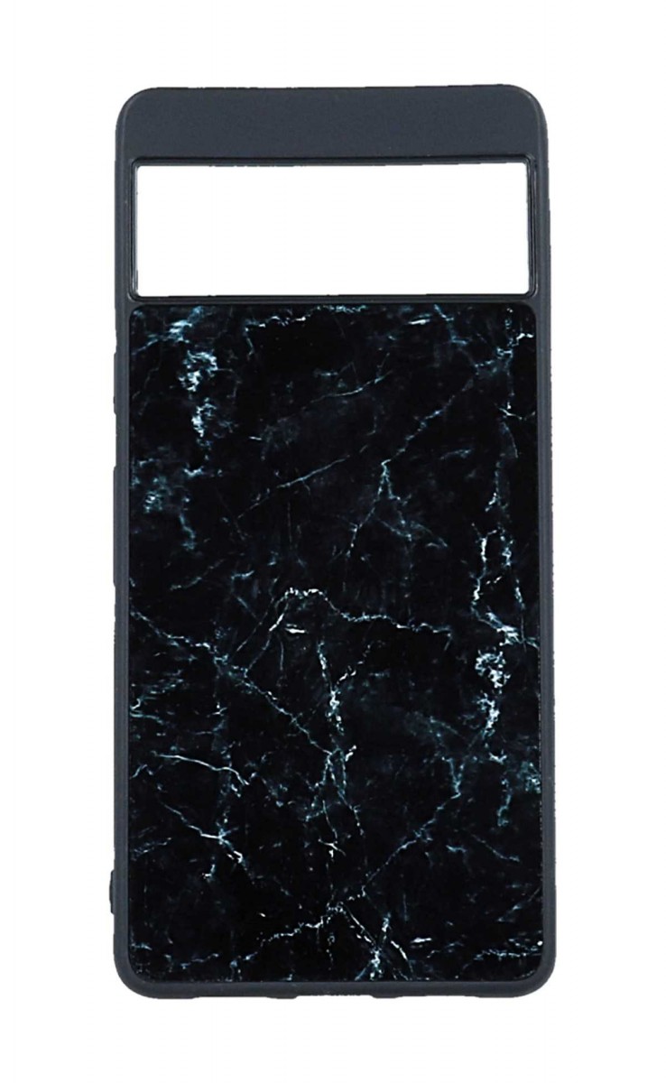Zadní pevný kryt TopQ Marble na mobil Google Pixel 6a 5G Smoky Black