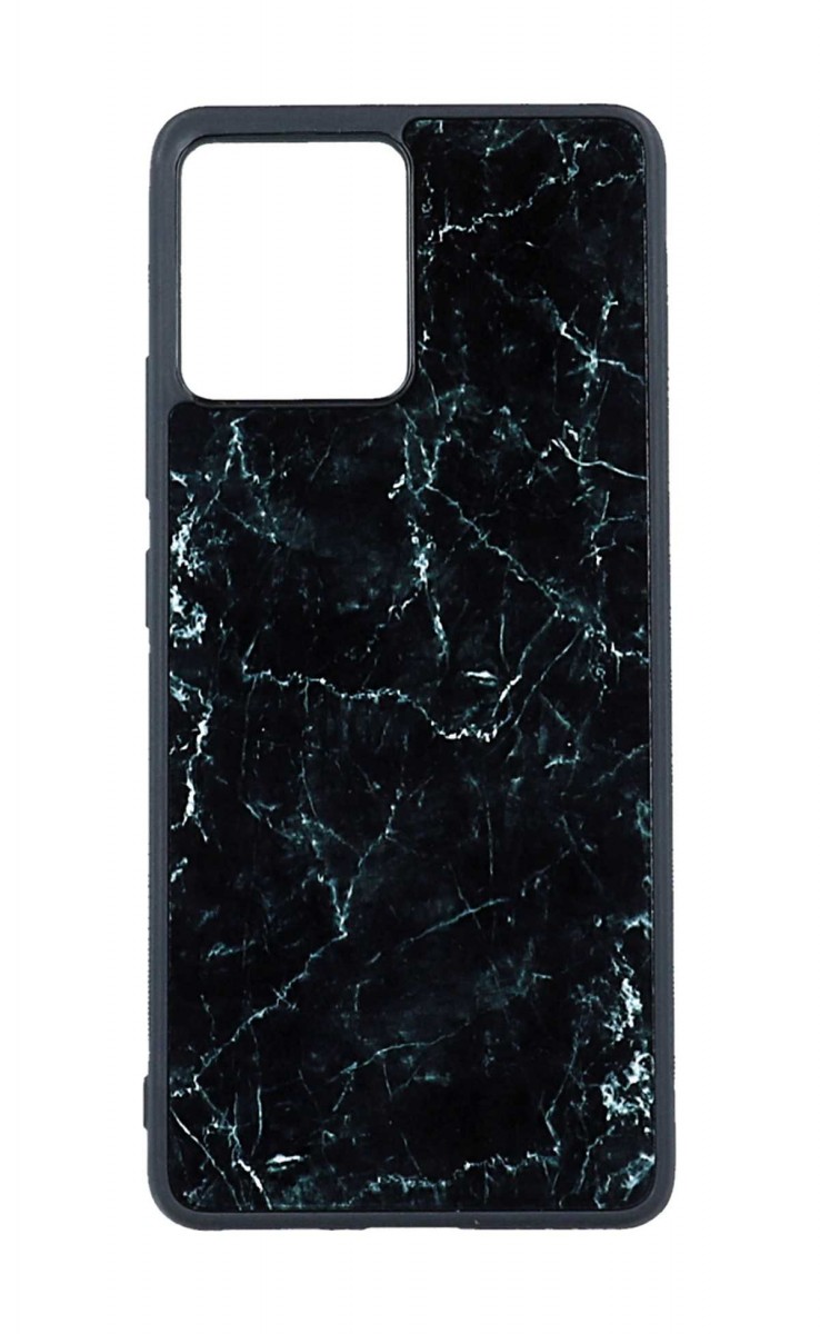 Zadní pevný kryt TopQ Marble na mobil Motorola Edge 30 Fusion Smoky Black