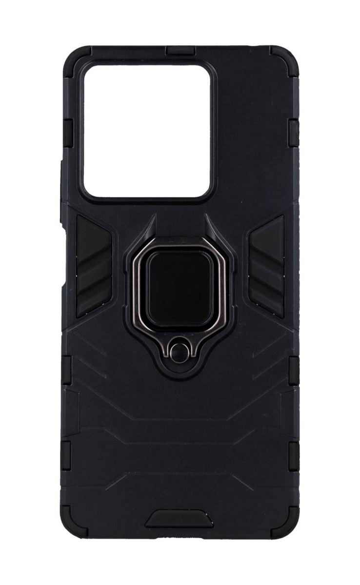 Ultra odolný zadní kryt TopQ na Xiaomi Redmi Note 13 5G černý s prstenem