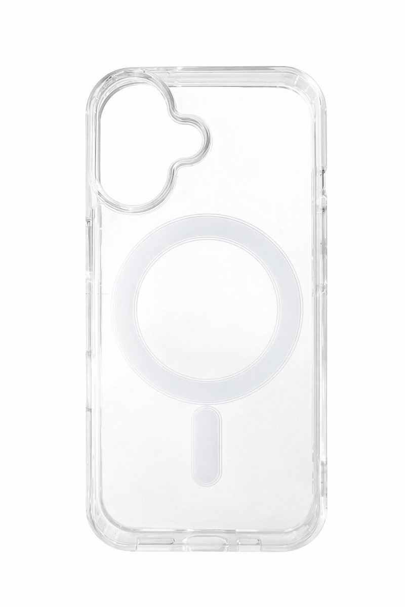 Zadní pevný kryt TopQ Clear Magnetic na mobil iPhone 16 průhledný