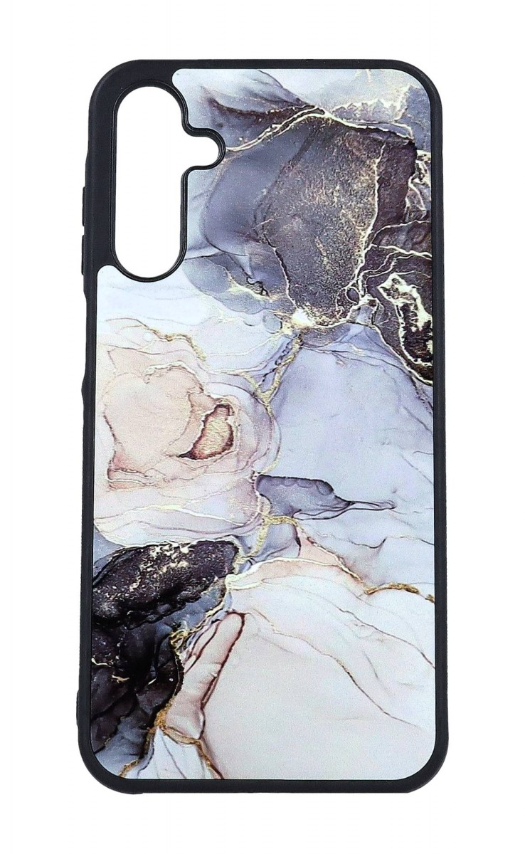 Zadní pevný kryt TopQ Marble na mobil Samsung A15 Smoky Color
