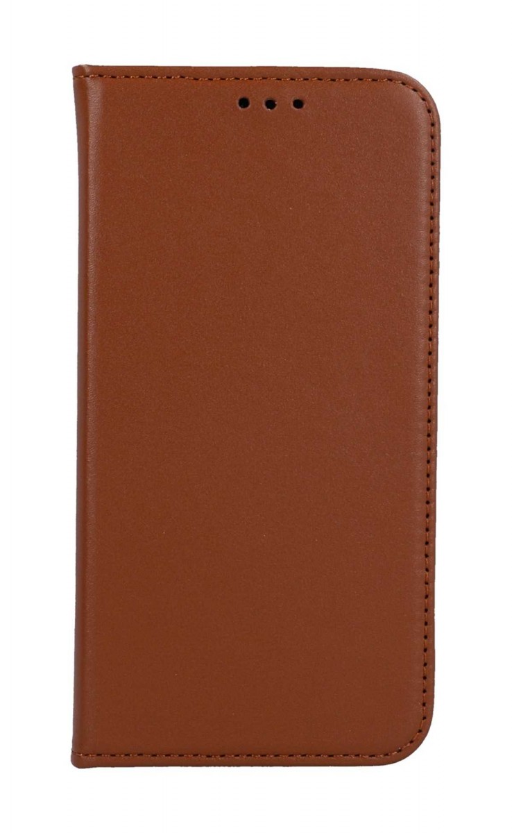 Knížkové pouzdro TopQ Leather SMART PRO na mobil iPhone 14 Pro hnědé