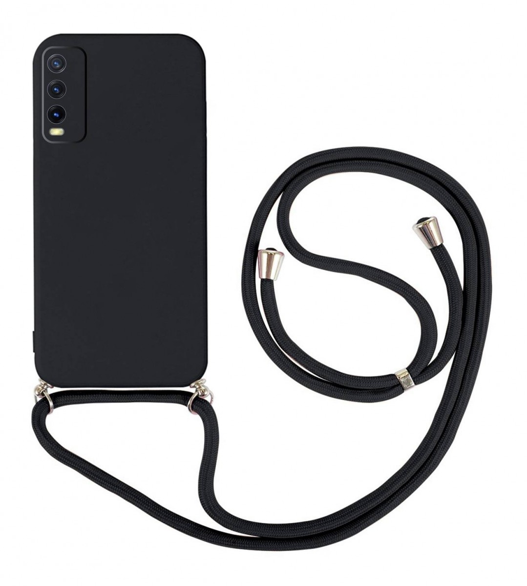 Zadní kryt TopQ na mobil Vivo Y11s černý se šňůrkou