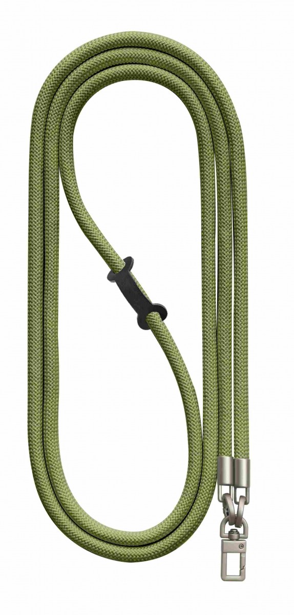 Luxusní šňůrka na mobil TopQ Royal Cord Silver šněrovací zelená 8 mm