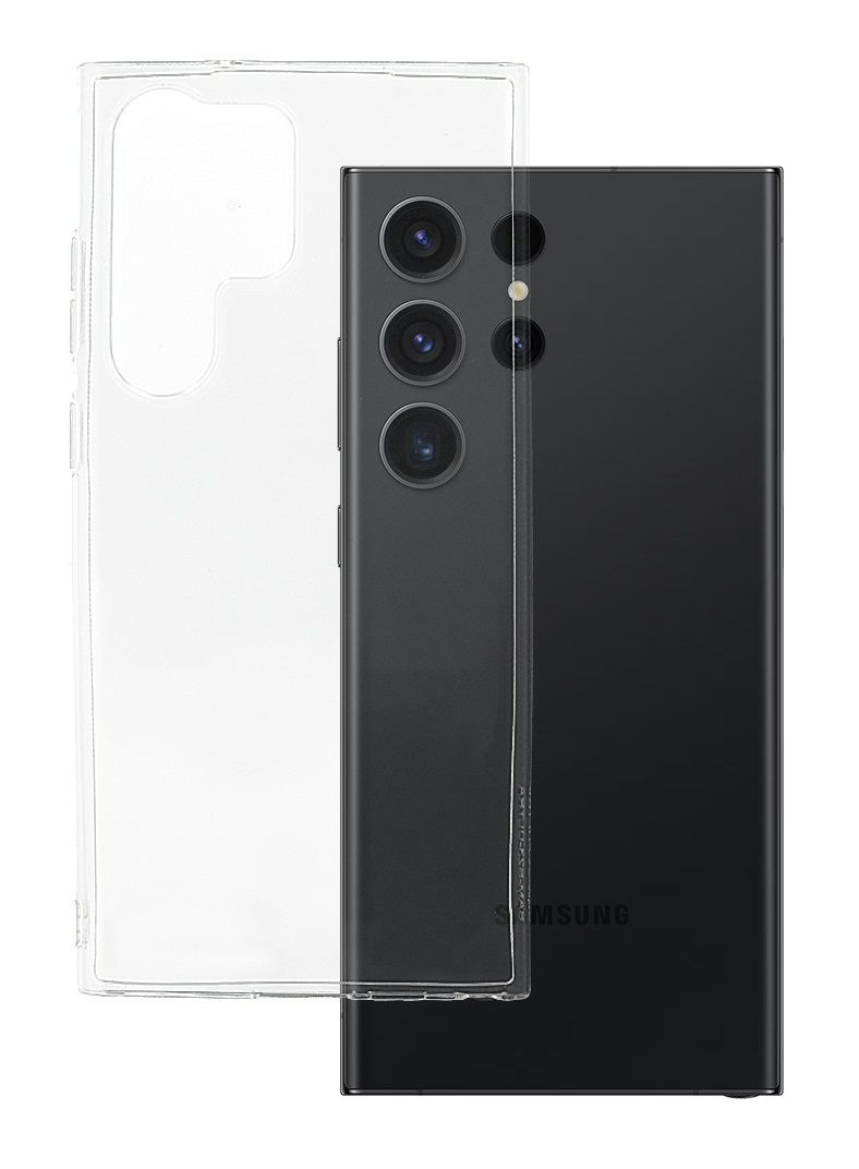 Zadní kryt TopQ Ultra Clear na mobil Samsung S23 Ultra průhledný