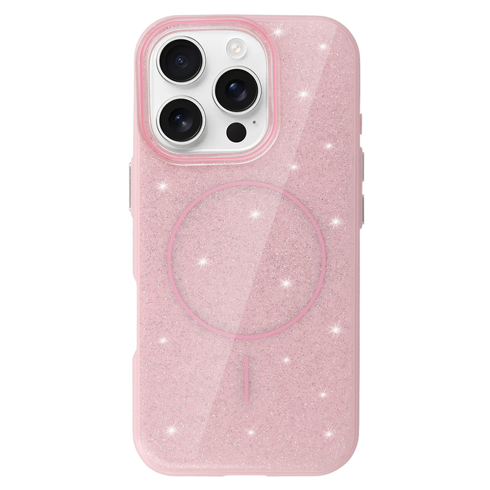 Zadní kryt Magsafe Slim Shiny pro iPhone 15 Pro light pink