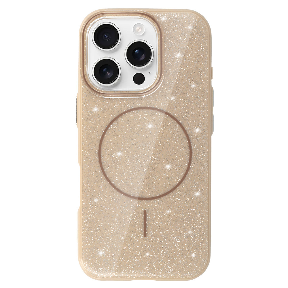 Zadní kryt Magsafe Slim Shiny pro iPhone 15 Pro gold
