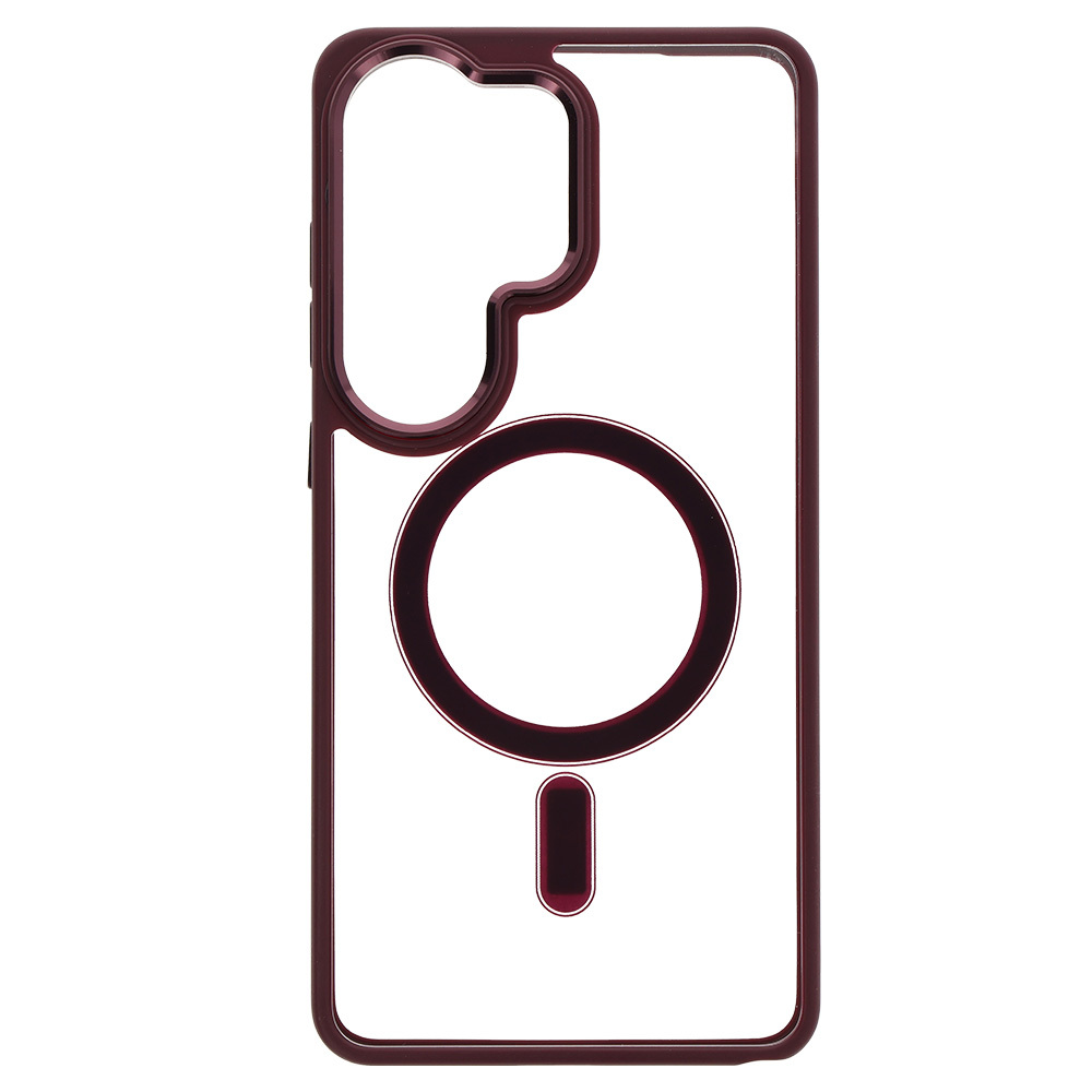 Zadní kryt Metallic Magsafe pro Samsung Galaxy S25 Cherry