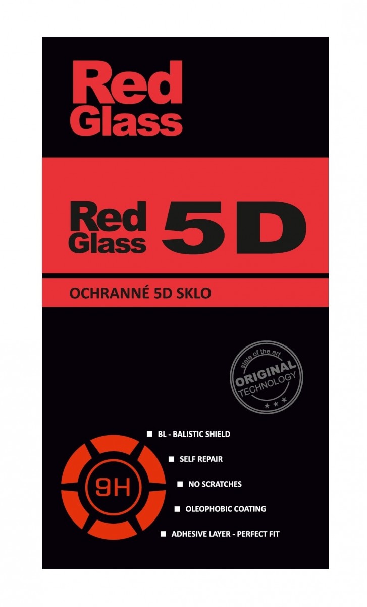 Tvrzené sklo RedGlass na mobil iPhone 16E 5D černé
