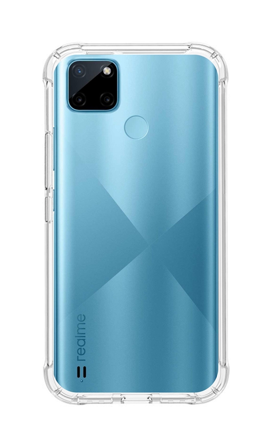 Odolný zadní kryt TopQ na mobil Realme C21Y průhledný
