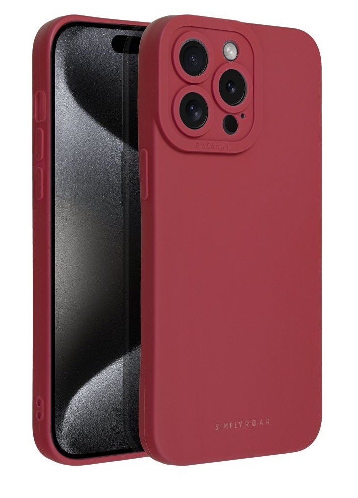 Zadní kryt Roar Luna na mobil iPhone 15 Pro červený