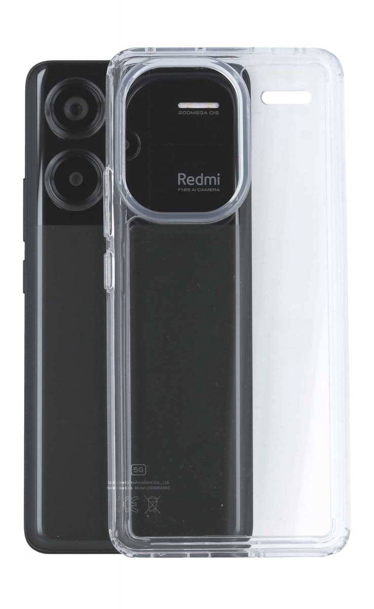 Zadní pevný kryt TopQ Super Clear Hybrid na mobil Xiaomi Redmi Note 13 Pro+ 5G průhledný