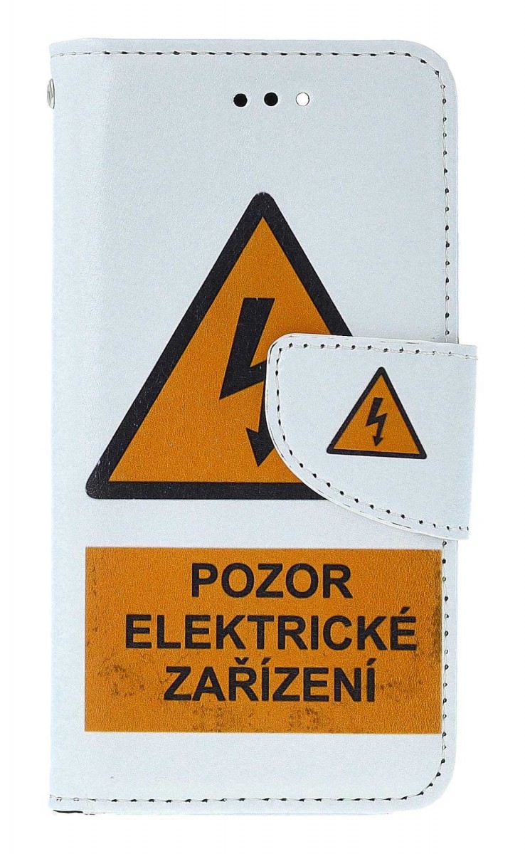 Knížkové pouzdro na mobil iPhone SE 2020 Pozor elektrické zařízení