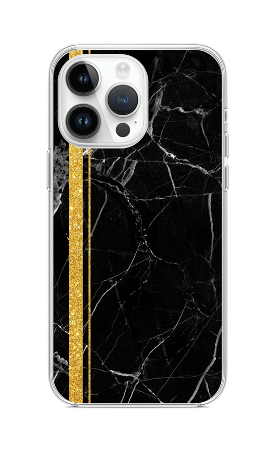 Zadní kryt  STYLE TopQ na mobil iPhone 15 Pro Max Mramor černo-zlatý