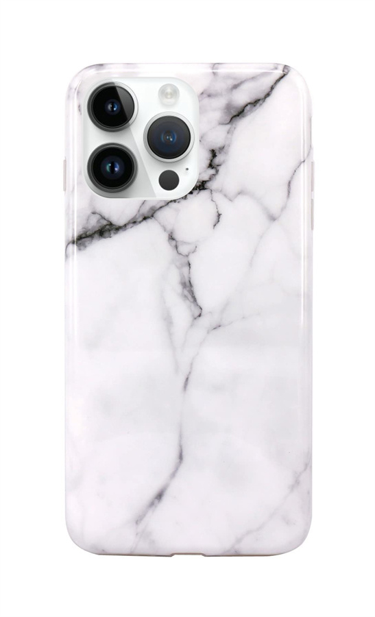 Zadní kryt TopQ na mobil iPhone 15 Pro Mramor bílý