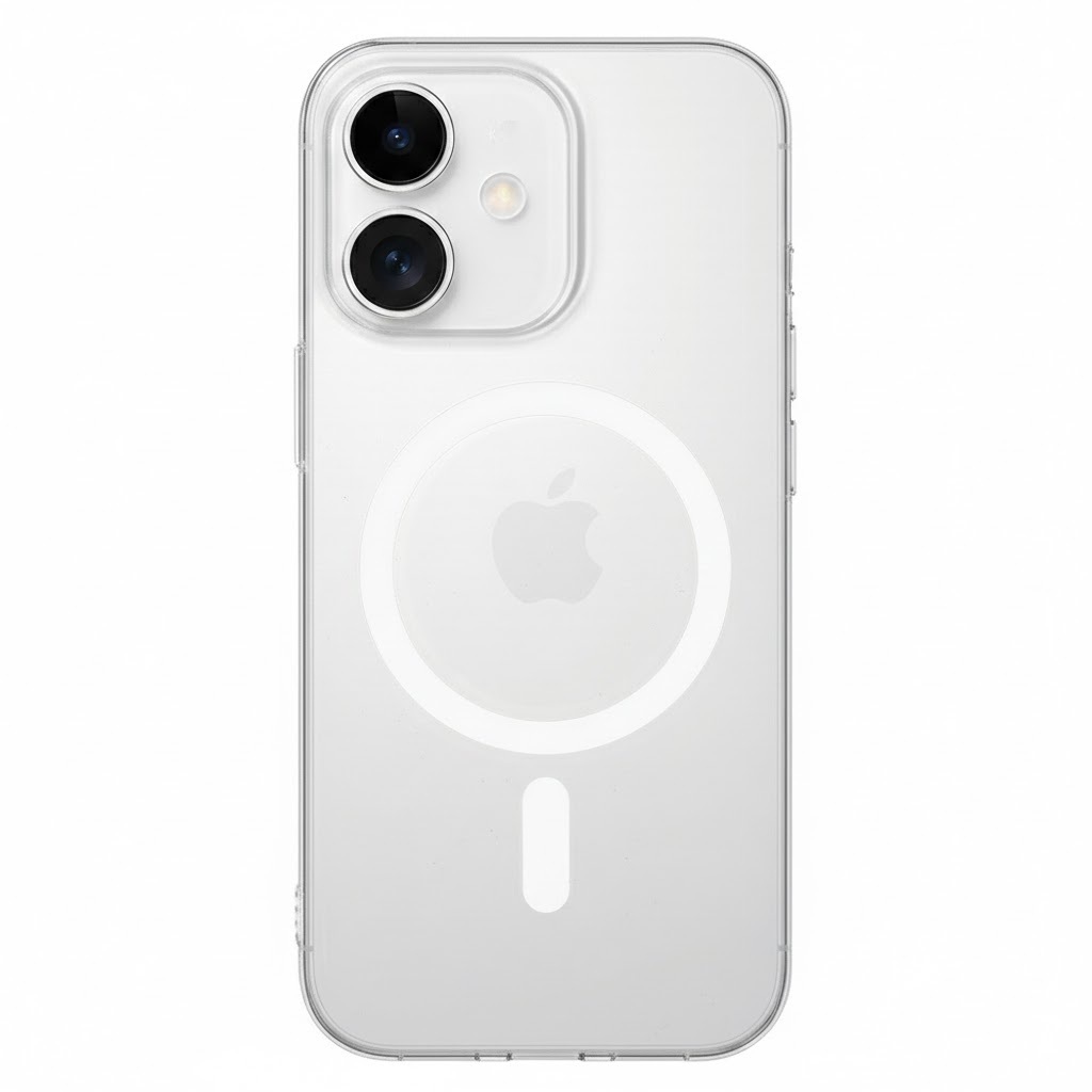 Zadní kryt Transparent Slim Magsafe pro iPhone 16 bílý