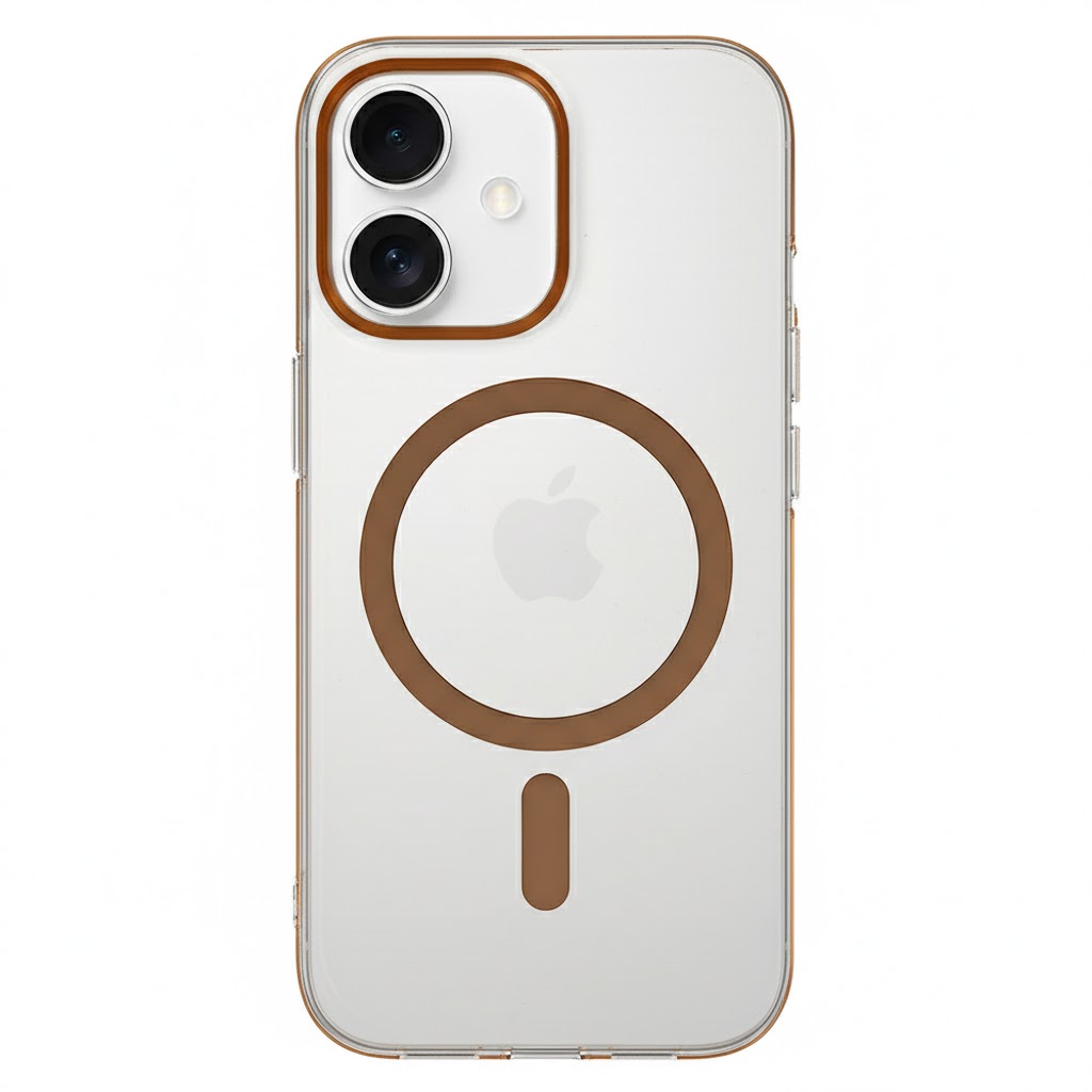 Zadní kryt Transparent Slim Magsafe pro iPhone 16 desert
