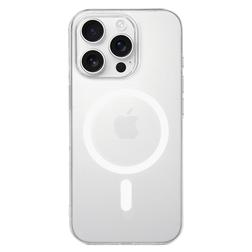 Zadní kryt Transparent Slim Magsafe pro iPhone 15 Pro bílý