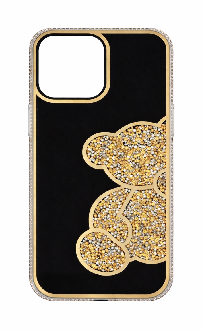 Zadní kryt Teddy Bear pro iPhone 16 Pro zlatý